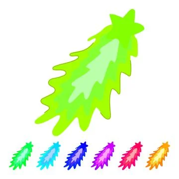 Orbit shooting star space vector cartoon graphic Stock Illustration