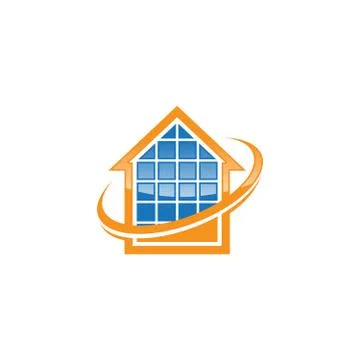 Orbit solar house Stock Illustration