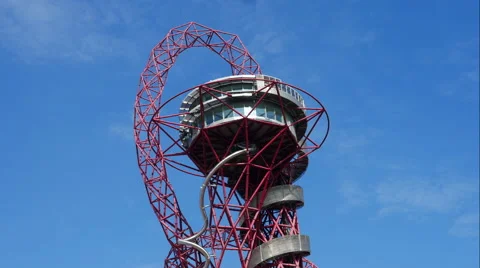 Orbit Tower Time Lapse Queen Elizabeth Olympic Park Stratford 4K Stock Footage
