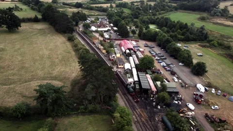 Orbit of train station 스톡 동영상 243778633