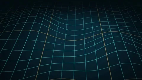 Orbit Wire Peaks Animation Dark Background with Grid Lines Dynamic Motion Stock Footage 344778472