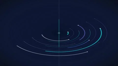 Orbital Arc Sync Animated Motion Graphic for Technological Background 库存影片 333428580