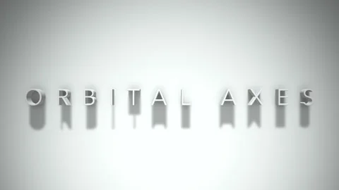 Orbital axes 3D title animation white text on a white background Stock Footage 298899003