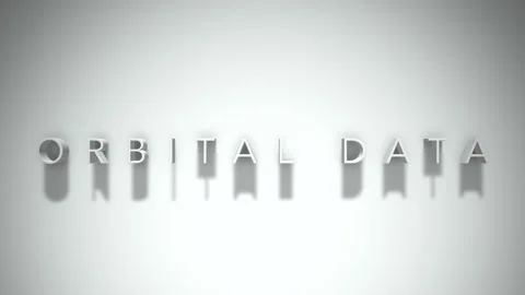 Orbital data 3D title animation with shadows on a white background Stock Footage 297906690