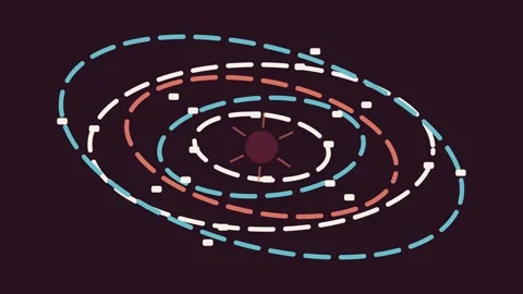 Orbital Data Packet Weave Loop Stock Footage 342581851
