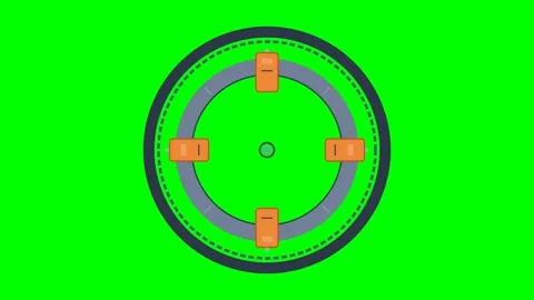 Orbital Docking Collar Ring Latch Animation with Rotating Locking Lugs in S.. Stock-Footage 346006973