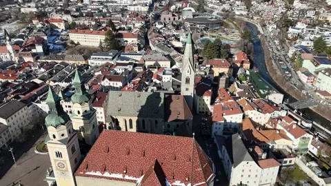 Orbital Drone Flight Around Cathedral from Alternate Angle with Bressano Stock Footage 335686071