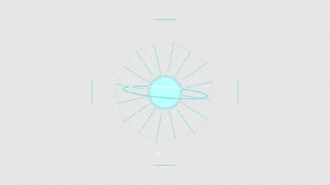 Orbital Dynamic HUD Omega Core Centerpiece: Console : 4K Alpha Stock Footage 332943821
