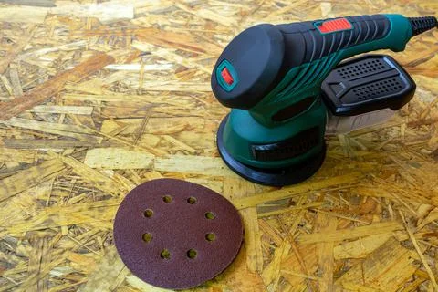 Orbital eccentric sander grinder machine for wood Stock Photos