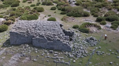 Orbital flight with a drone in the hermitage of San Pedro 14th century Stock Footage 275519791