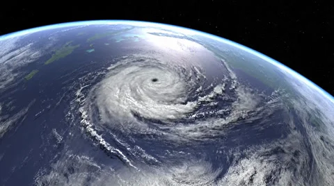 Orbital Flight inside a hurricane's eye Stock Footage 36558678