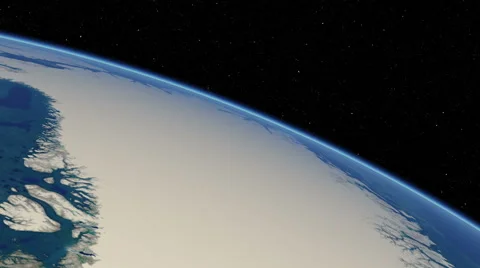 Orbital flyover of Greenland (cloudless) Stock Footage 49131685
