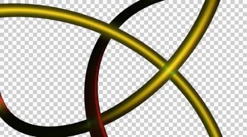 Orbital glossy torus with alpha Stock-Footage 55364125