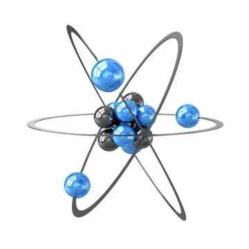 Orbital Model of Atom Stock-Illustration