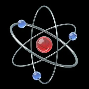 Orbital model of atom Stock Illustration