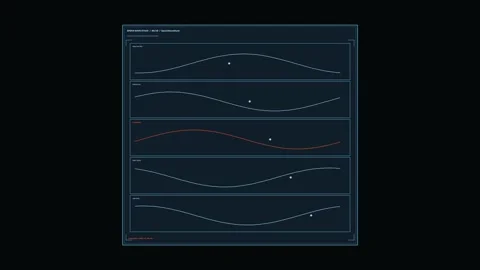 Orbital Navigation Data Interface Seamless Loop Stock Footage 342045451