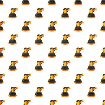 Orbital sander power tool seamless pattern background Stock Illustration