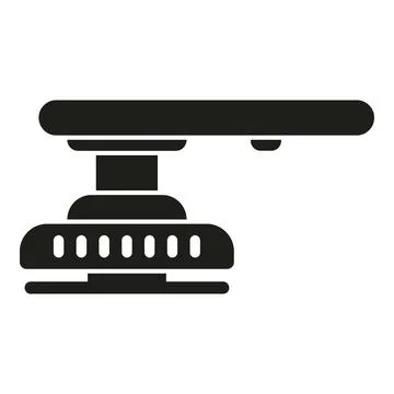 Orbital sander power tool working icon silhouette Stock Illustration