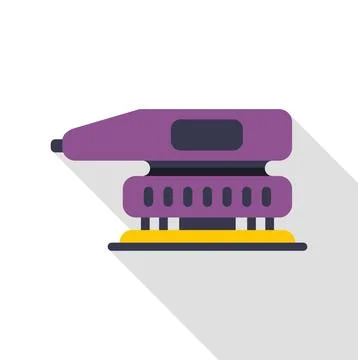 Orbital sander vector icon representing woodworking tool Stock Illustration