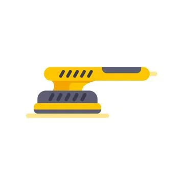 Orbital sander working on wood surface icon Stock Illustration