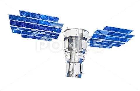 Orbital satellite of remote observation of the Earth surface, as well as comm Stock Photos