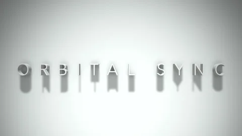 Orbital sync 3D title animation with shadows on a white background Video stock 297855646
