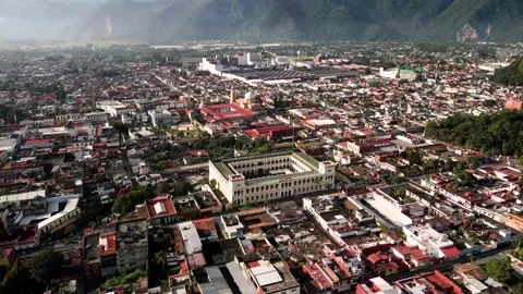 Orbital view of the town of Orizaba Stock Footage 163694759