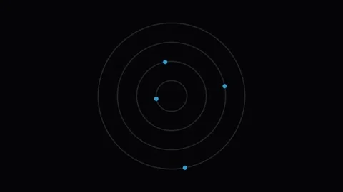 Orbiting Blue Dots Loading Screen Perfect Loop Stock Footage 340925857