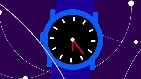 Orbiting Clock Concept Stock Footage 335640266