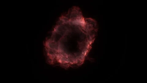 Orbiting a cloud nebula in outer space with black background. Stock Footage 116999214