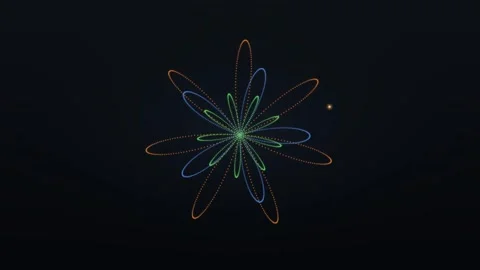 Orbiting colorful light particles Stock Footage 340333689