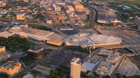 Orbiting Dallas (Texas) Convention Center Stock Footage 59459747