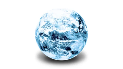 Orbiting earth entering ice age 動画素材 66277168
