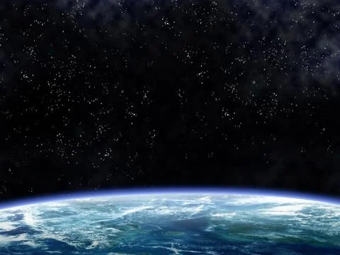 Orbiting the earth Stock Illustration