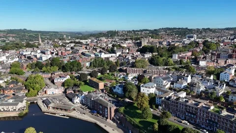 Orbiting Exeter Stock Footage 317755466