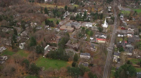 Orbiting Farmington, Connecticut. Shot in November 2011. Stock Footage 59169238