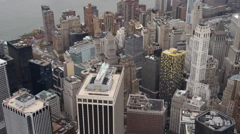 Orbiting the Financial District in Lower Manhattan. Shot in 2011. Stock Footage 59170508