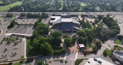 Orbiting flight viewing the home of the Grand Ole Opry Stock-Footage 335674473