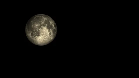 Orbiting Full Moon Stock Footage 90250504