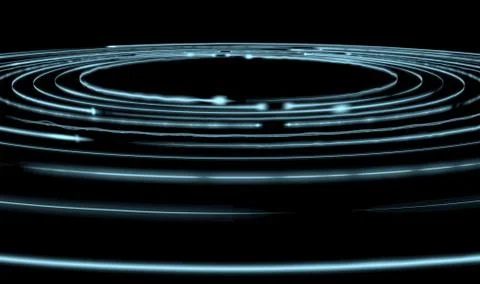 Orbiting Light Trails Stock Illustration