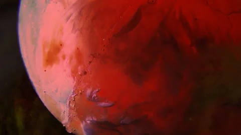 Orbiting Red Planet Stock Footage 34995227