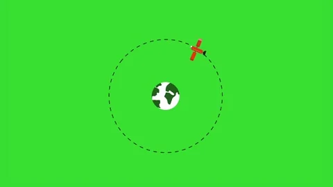 Orbiting Satellite Animation. Space Technology for Broadcast and Infographics. Stock Footage 313803157