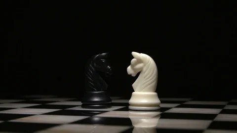 Orbiting shot featuring 2 knights facing each other Stock Footage 92525284