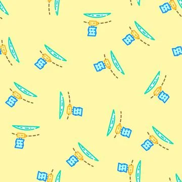 Orbiting spacecraft space exploration vector seamless pattern 스톡 일러스트