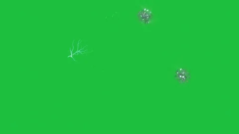 Orbiting Sparks on Green Screen:  Loop + Matte Video stock 95847307