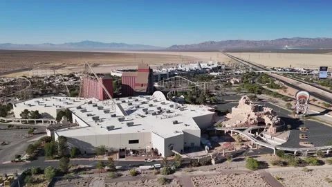 Orbiting Video of State Line Attractions in Primm Nevada 4K 30fps Stock Footage 337507518