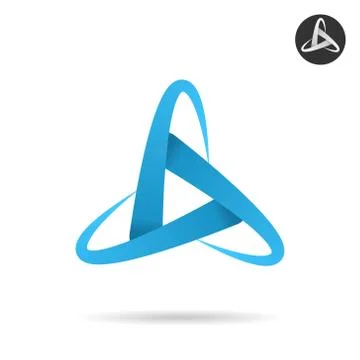 Orbits form letter delta Stock Illustration