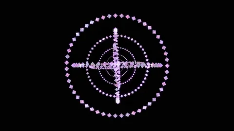 Orbits made from gems rotating around the core on the black background Video stock 154713041