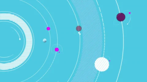 Orbits, spheres and vector arrows. Alpha Matte Video stock 32814056