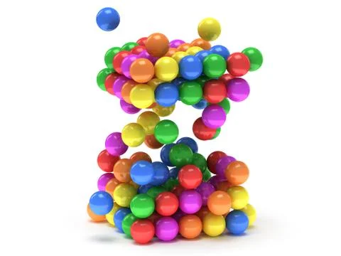 Orbs block. Assembling concept. On white. Stock Illustration